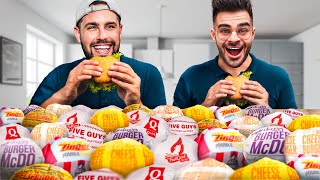 On Mange 50 Burgers Avec Valouzz  Mauvaise idée [upl. by Sudaorb]