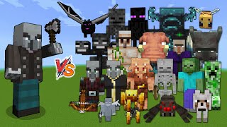 Vindicator vs Every mob in Minecraft Java Edition  Minecraft 119 Vindicator vs All Mobs [upl. by Martelli584]