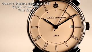 Cuervo Y Sobrinos Historiador 3195 BNIB Retail 3200 Humidor Cream 40MM Automatic [upl. by Hael]