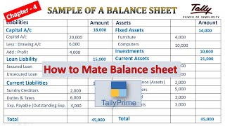 How to make balance sheet  basic fundamental of accounting in tallyprime Part 4 [upl. by Silvestro]