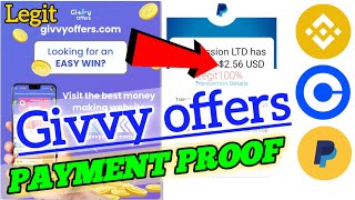 GIVVY OFFERS WEBSITE PAYMENT PROOFLegit earning website 2022misisj 7 [upl. by Manny]