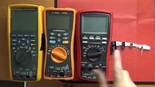 Fluke 287 vs Agilent U1272A vs Brymen BM867  Capacitance Measurement [upl. by Theis]