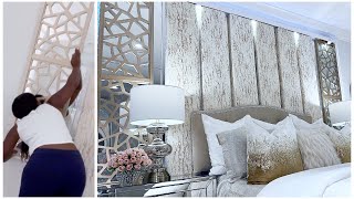 HOW TO MAKE Your Bedroom Look Expensive DIY HEADBOARD [upl. by Nahn568]