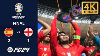 FC 24  SPAIN VS ENGLAND  FINAL  EUFA EURO 2024 4K [upl. by Jehius]