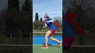 tennisbackhand tenis What does the nondominant arm do [upl. by Eecyak955]