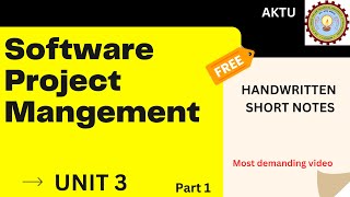 SPM Unit 3  Software project management  part 1  ShortNotes4U [upl. by Etiuqal]