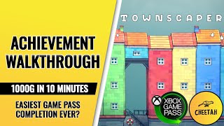 Townscaper  Achievement Walkthrough 1000G IN 10 MINUTES Xbox Game Pass [upl. by Sirac]