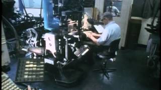 Newspaper production  Linotype  Fleet Street  Typesetting  Reporting London  1982 [upl. by Reahard359]