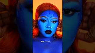 Mystique 💅🏾 31daysofhalloweenmakeup creativemakeup mystique halloweencostume makeuptutorial [upl. by Christiansen393]