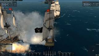 Naval Action 2v2 in My Favorite Third Rate  HMS Implacable Gameplay [upl. by Eesac]