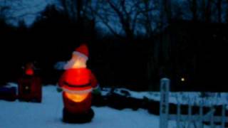 Inflatable Santa moons passersby [upl. by Otto]