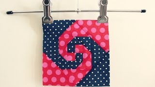 TUTORIAL Mini Snail Trail Block [upl. by Eenehs]