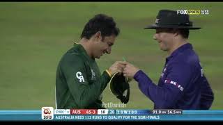 SAEED AJMAL 317 4 VS AUSTRALIAWT20 2012BALL BY BALL SPELL FOX SPORTS 720p [upl. by Leahcimdivad818]