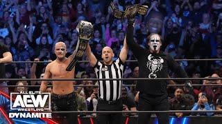 WITNESS HISTORY The Icon Sting amp Darby Allin win the AEW World Tag Titles  20724 AEW Dynamite [upl. by Nylhtac598]