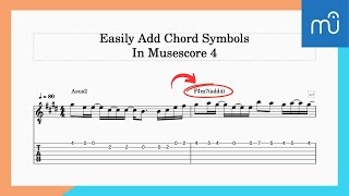 How To Easily Add Chord Symbols In Musescore 4 [upl. by Eirrehc]