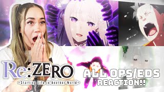 FIRST TIME REACTING to ALL of REZERO Openings amp Endings 1  4 [upl. by Basir15]