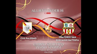 Cus PalermoOratorio San Giovanni  Allievi Under 16  Giornata 11  Full Match [upl. by Elockin753]