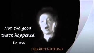 I REGRET NOTHING Edith Piaf English Words for Je Ne Regrette Rien 2 40 [upl. by Ahl]