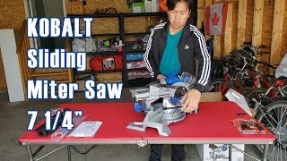 KOBALT Miter Saw 714 Compact Sliding SingleBevel [upl. by Phyllys]