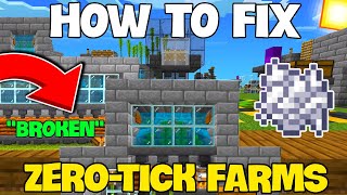 How To Fix ZeroTick Farms Kelp XP Bonemeal Minecraft Bedrock 121 [upl. by Ldnek]