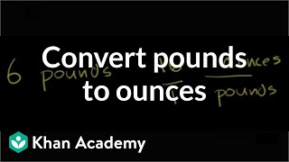 Converting pounds to ounces  Ratios proportions units and rates  PreAlgebra  Khan Academy [upl. by Harp]