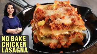 Chicken Lasagna Without Oven  How To Make Chicken Lasagna In Pan  Italian Recipe By Tarika [upl. by Florenza24]