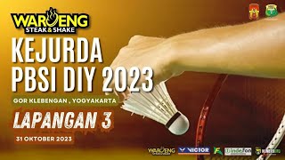 WAROENG KEJURDA PBSI DIY 2023  LAPANGAN 3 [upl. by Gerg947]