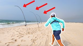 2 Hours of Pompano Fishing on the Beach [upl. by Driscoll]