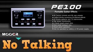 Mooer PE100 Sound Demo  No Talking [upl. by Nesaj]