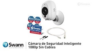 Swann Cámara de Seguridad Inteligente WiFi wireless HD 1080p audio visión nocturna notificación push [upl. by Ledarf]