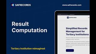 The Best School Management System for Tertiary Institutions A Comprehensive Overview of SAFRecords [upl. by Aneehsal]