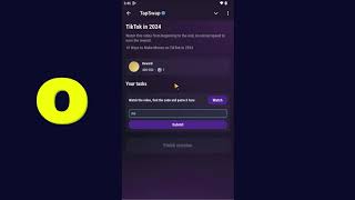 TikTok in 2024  Tapswap Code Today New Task Video Code [upl. by Nibbs]