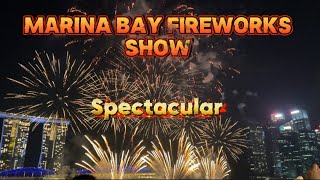 The MARINA BAY FIREWORKS SHOW 2024 fireworks viralvideo amazing [upl. by Avalsorim106]