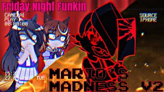 【Gacha life2】 FNF VS MARIO’S MADNESS V2 Part1『日本語、English』 [upl. by Hennessy334]