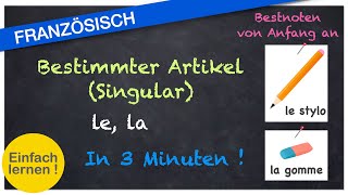 Bestimmter Artikel lela  Französisch le la [upl. by Atnauqahs]