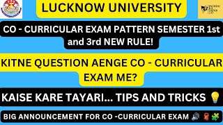 Co  Curricular Exam Pattern Lucknow University  Co  Curricular course Lucknow University 2023 [upl. by Asirralc]