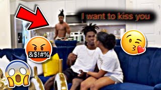 KISSING MY quotBOYFRIENDquot PRANK ON MY OVER PROTECTIVE BROTHER HILARIOUS REACTION [upl. by Artenek]