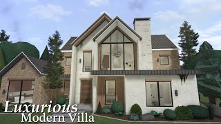 Bloxburg Modern Luxurious Villa  Speedbuild  Roblox Bloxburg [upl. by Aicirtak]