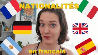 clase principiante 10 Nacionalidades en francés  Nationalités en français [upl. by Damick]