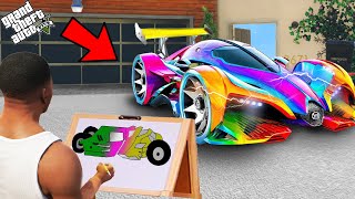 Franklin Uses Magical Painting To Find The Best God Super Car In Gta V [upl. by Rozamond]