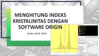 Menghitung Indeks Kristalin dengan Origin dari data analisa XRD II Crystallinity Index [upl. by Aikenahs]