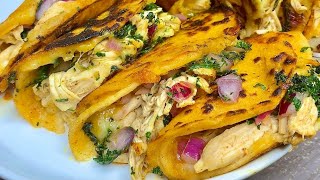 Crunchy Cheesy Chicken STREET TACOS Ready In 10 Minutes  Recipe [upl. by Hasty]