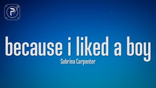 Sabrina Carpenter  because i liked a boy Lyrics [upl. by Aisetra310]