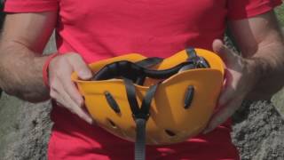 Climbing gear how to check a helmet for damage [upl. by Akiehs848]