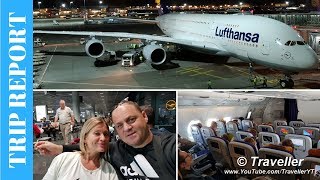 Review Lufthansa  Airbus A380 Upper Deck Economy Class Flight  Frankfurt to Bangkok Suvarnabhumi [upl. by Nollahs]