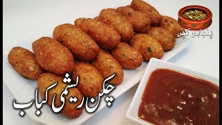 Chicken Reshmi Kabab چکن ریشمی کباب Mazedar Kabab Easy Chicken Reshmi Kabab Recipe Punjabi Kitchen [upl. by Domenico]