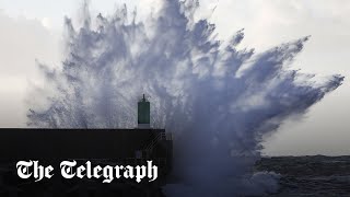 Storm Ciaran UK braced for floods with 80 warnings in place [upl. by Kampmeier]