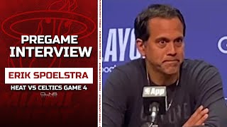 Erik Spoelstra Reacts to Chris Finch Injury  Celtics vs Heat [upl. by Aigil559]