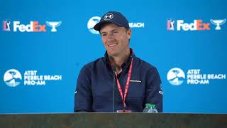 Jordan Spieth Wednesday Press Conference 2024 ATampT Pro Am Pebble Beach © PGA Tour [upl. by Kenna]