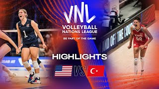 🇺🇸 USA vs 🇹🇷 TUR  Highlights Semi Finals  Womens VNL 2023 [upl. by Yuji]